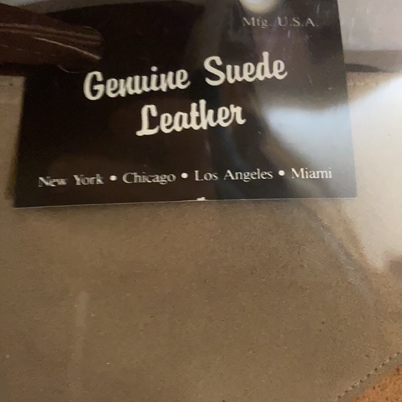 NWT Vintage Genuine Suede Leather Small Crossbody Purse - Picture 4 of 5